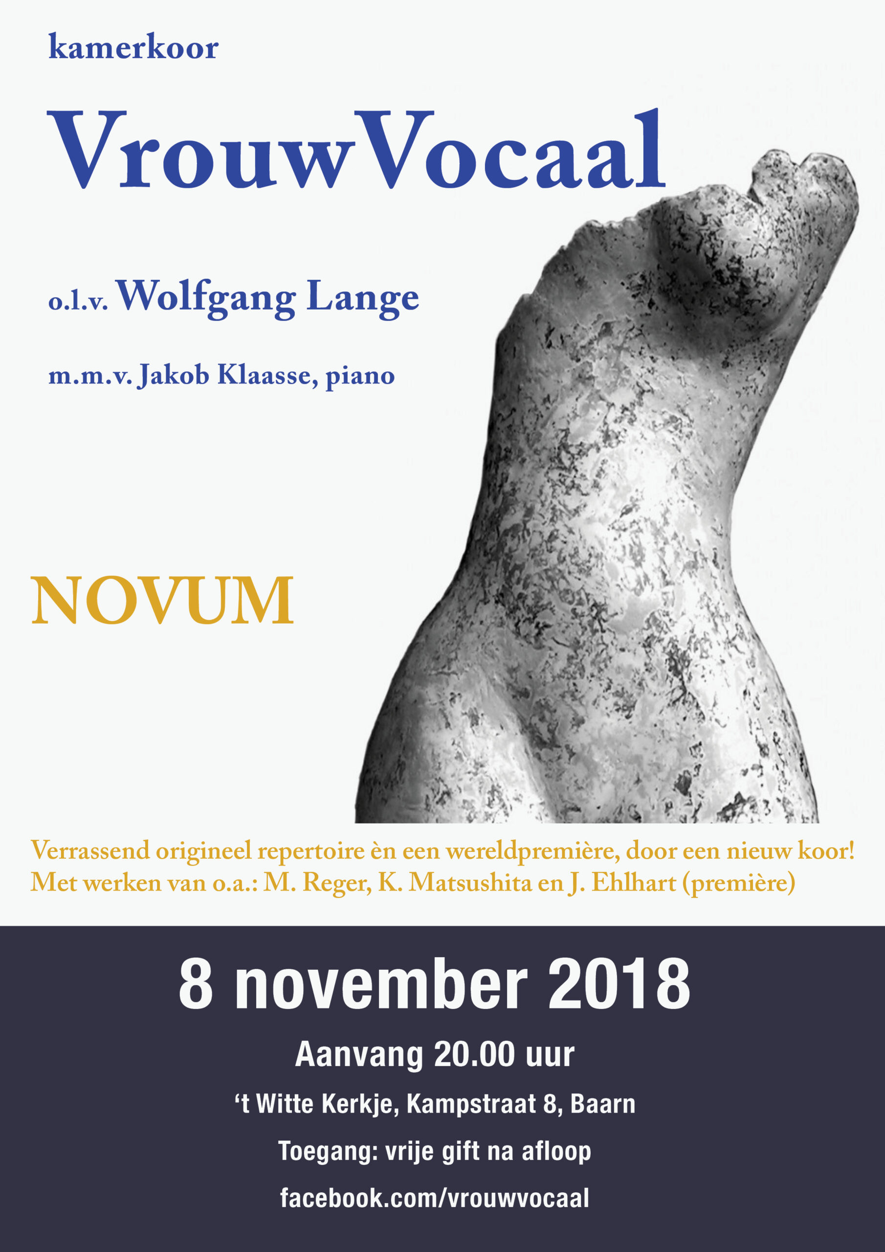 2018 - première Lijn, Vrede by J. Ehlhart for female choir - conducted by W. Lange - Concert NOVUM VrouwVocaal